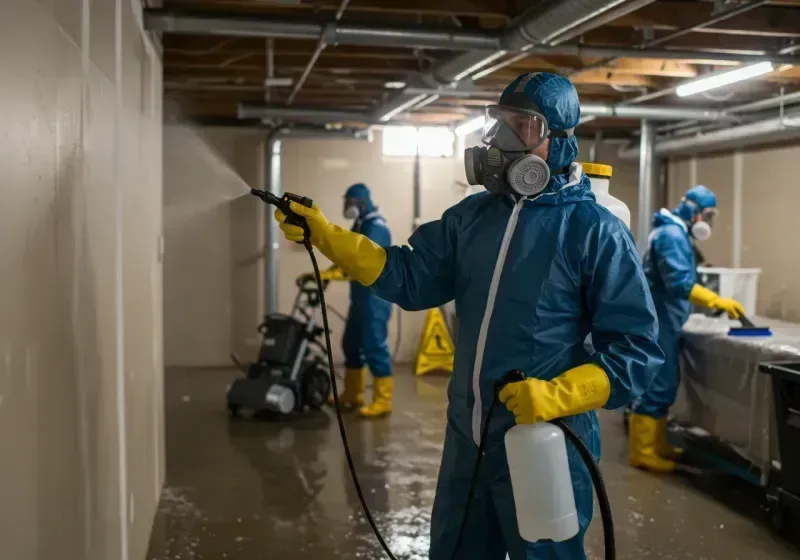 Basement Sanitization and Antimicrobial Treatment process in Cinco Ranch, TX