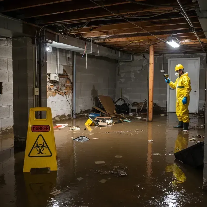 Flooded Basement Electrical Hazard in Cinco Ranch, TX Property